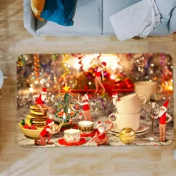3D Christmas Cups 35130 Non Slip Rug Mat Room Mat Quality Elegant Photo Carpet