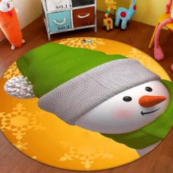 3D Snowman 54128 Christmas Round Non Slip Rug Mat Room Mat Quality Elegant Photo Carpet Xmas -Amscan Sales Store 3559115003b472e9ce6f038e630c97f8