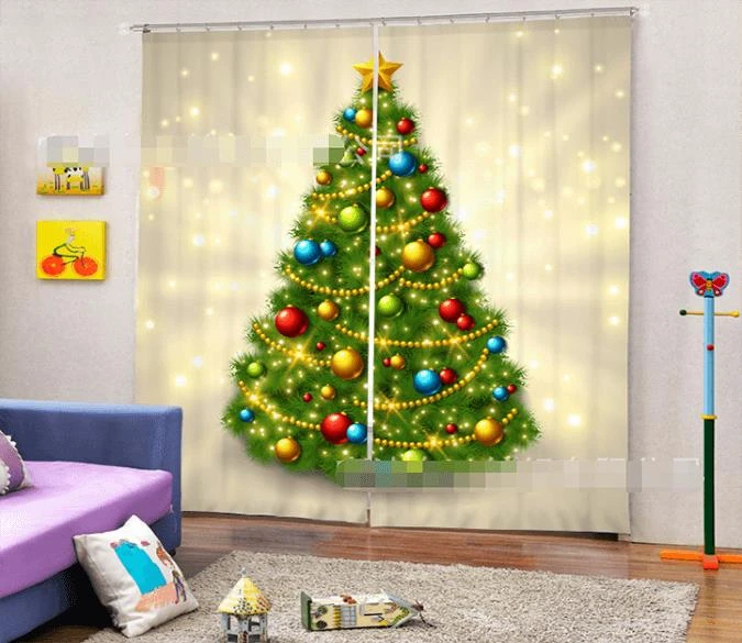 3D Shining Christmas Tree 2057 Blockout Photo Curtain Printing Curtains Drapes Fabric Window 3 3D Shining Christmas Tree 2057 Blockout Photo Curtain Printing Curtains Drapes Fabric Window