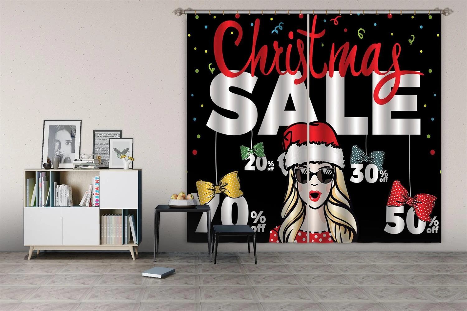 3D Christmas Hat Woman 038 Blockout Photo Curtain Printing Curtains Drapes Fabric Window 3 3D Christmas Hat Woman 038 Blockout Photo Curtain Printing Curtains Drapes Fabric Window