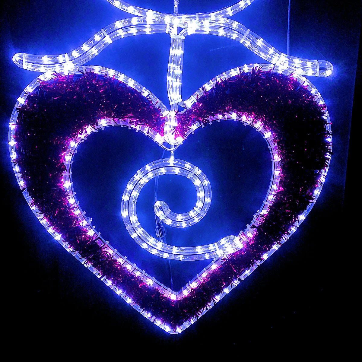Christmas Complete Pink Heart With Bow Rope Light Motif 62cm - Pink, White 6 Christmas Complete Pink Heart With Bow Rope Light Motif 62cm - Pink, White - Image 4