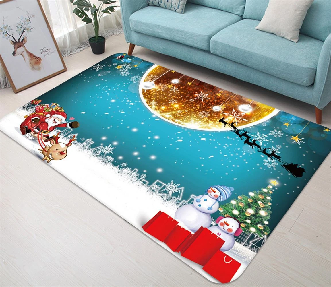 3D Snowfield Golden Ball 65206 Christmas Non Slip Rug Mat Room Mat Quality Elegant Photo Carpet Xmas 5 3D Snowfield Golden Ball 65206 Christmas Non Slip Rug Mat Room Mat Quality Elegant Photo Carpet Xmas - Image 3