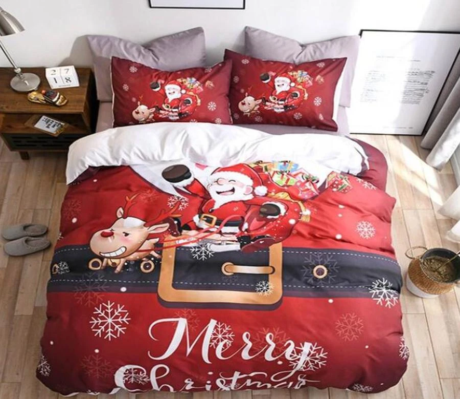 3D Christmas Costume 6138 Bed Pillowcases Quilt Cover Set Bedding Set Pillowcases Duvet Cover KING S 4 3D Christmas Costume 6138 Bed Pillowcases Quilt Cover Set Bedding Set Pillowcases Duvet Cover KING S - Image 2