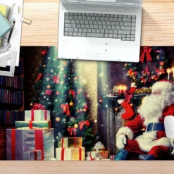 3D Santa Claus Tree Gift 51174 Christmas Non-slip Office Desk Mouse Mat Large Keyboard Pad Game Xmas