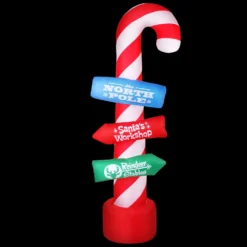 Jingle Jollys Christmas Inflatable Candy Pole 2.4M Lights Outdoor Decorations -Amscan Sales Store 3c4d27ee81209a516447919924978fa6