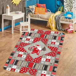 3D Santa Claus Pattern 55050 Christmas Non Slip Rug Mat Room Mat Quality Elegant Photo Carpet Xmas