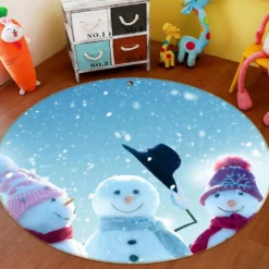 3D Snowman 54051 Christmas Round Non Slip Rug Mat Room Mat Quality Elegant Photo Carpet Xmas -Amscan Sales Store 3fbd810e37aebad6d9d03e51bdc2c70f