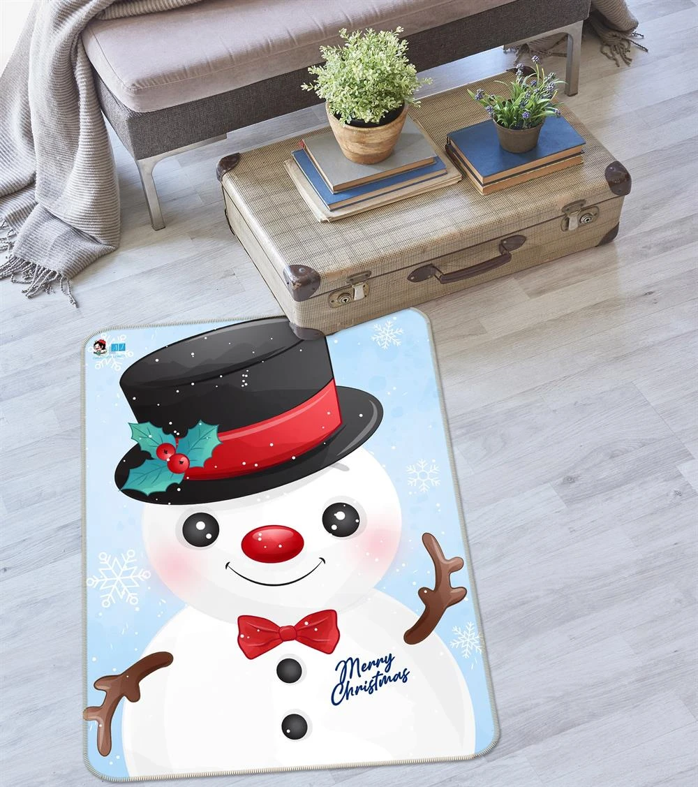 3D Snowman 55121 Christmas Non Slip Rug Mat Room Mat Quality Elegant Photo Carpet Xmas 4 3D Snowman 55121 Christmas Non Slip Rug Mat Room Mat Quality Elegant Photo Carpet Xmas - Image 2
