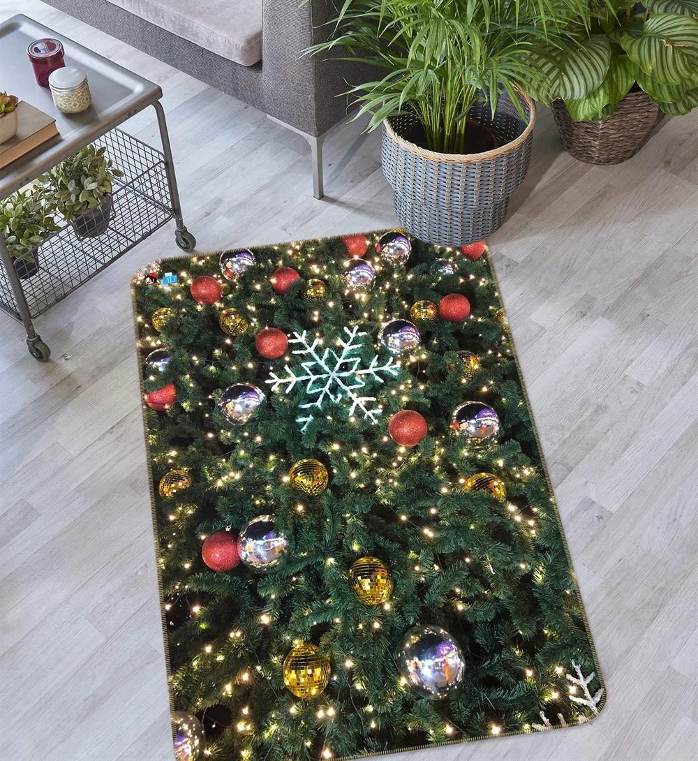 3D Tree Ball 55049 Christmas Non Slip Rug Mat Room Mat Quality Elegant Photo Carpet Xmas 4 3D Tree Ball 55049 Christmas Non Slip Rug Mat Room Mat Quality Elegant Photo Carpet Xmas - Image 2