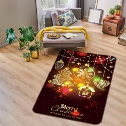3D String Lights 55141 Christmas Non Slip Rug Mat Room Mat Quality Elegant Photo Carpet Xmas