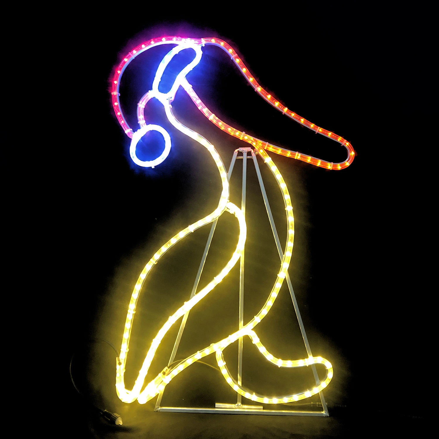 Christmas Pelican Rope Light Motif 100cm - Red, Warm White, Orange 4 Christmas Pelican Rope Light Motif 100cm - Red, Warm White, Orange - Image 2