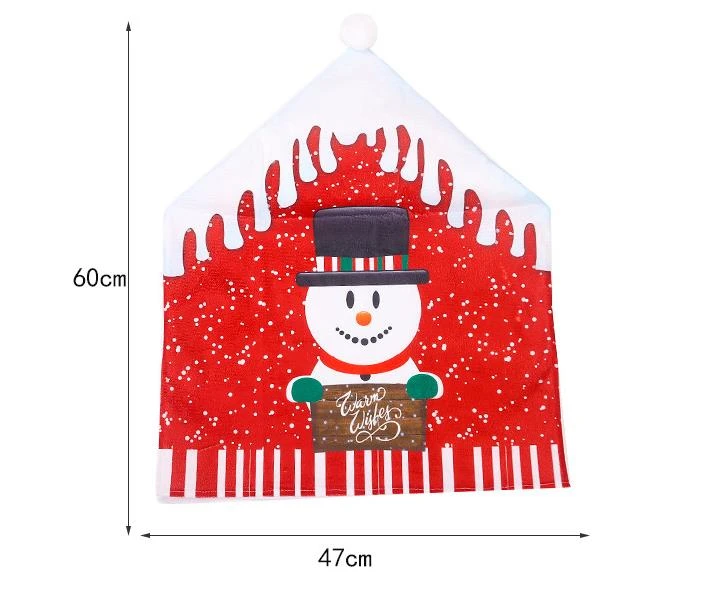 Christmas Family Holiday Party Decorations Chair Cover Protector Seat Slipcovers,Santa 4 Christmas Family Holiday Party Decorations Chair Cover Protector Seat Slipcovers,Santa - Image 2