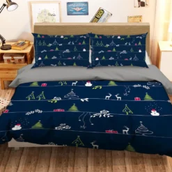 3D Christmas Illustration Snowman 32 Bed Pillowcases Quilt Cover Set Bedding Set Pillowcases Duvet C