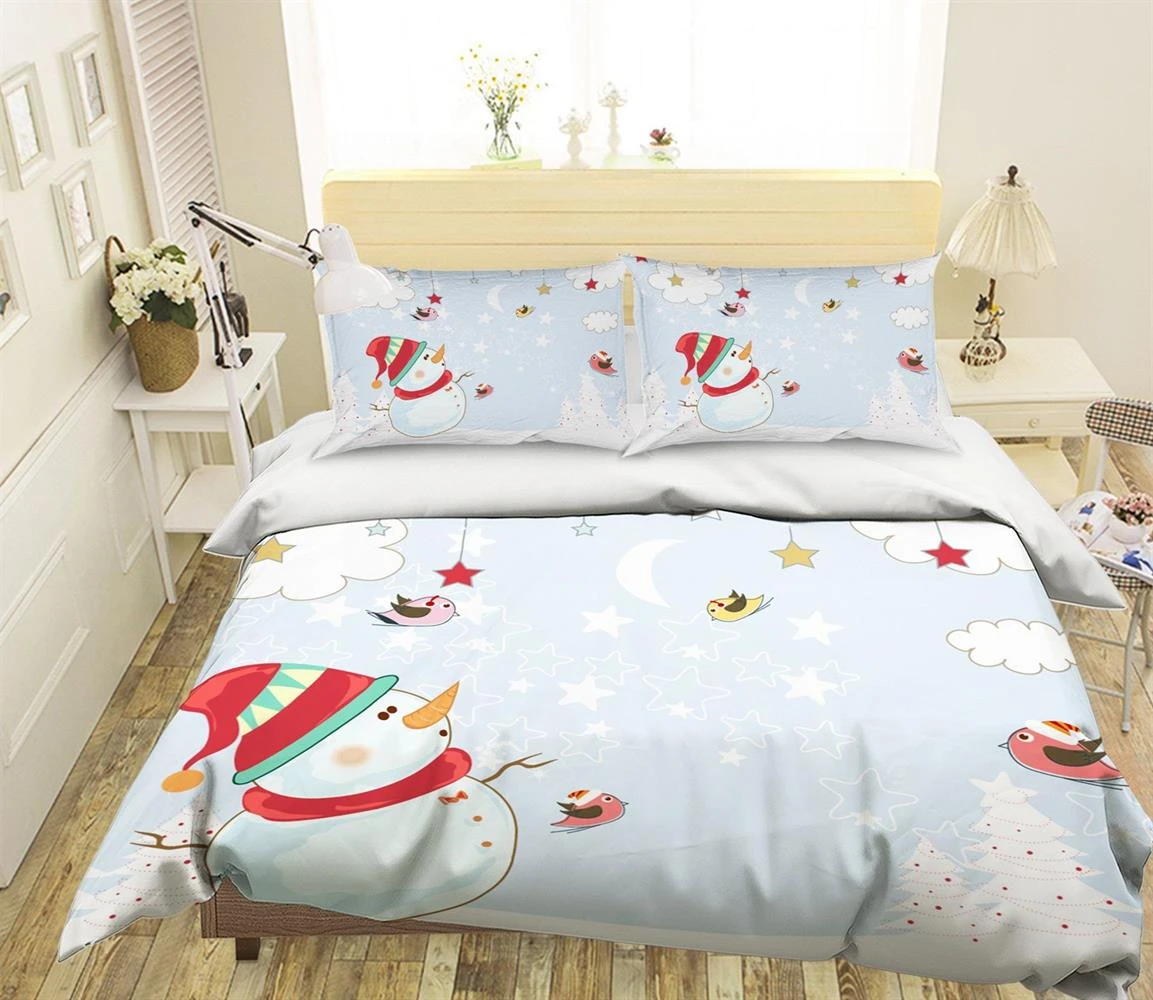 3D Christmas Star Ornaments 49 Bed Pillowcases Quilt Cover Set Bedding Set Pillowcases Duvet Cover K 4 3D Christmas Star Ornaments 49 Bed Pillowcases Quilt Cover Set Bedding Set Pillowcases Duvet Cover K - Image 2