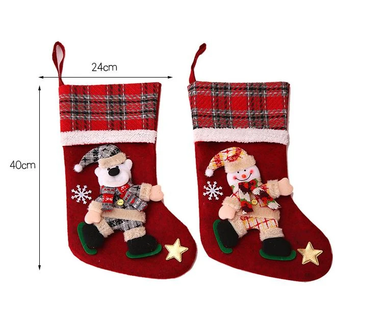 Christmas Family Holiday Party Decorations Stockings Xmas Stockings Gift Bag Candy Bag,Bear 4 Christmas Family Holiday Party Decorations Stockings Xmas Stockings Gift Bag Candy Bag,Bear - Image 2