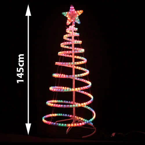 LED 145cm Rope Light Christmas Tree & Star Motif Xmas NEW 3 LED 145cm Rope Light Christmas Tree & Star Motif Xmas NEW