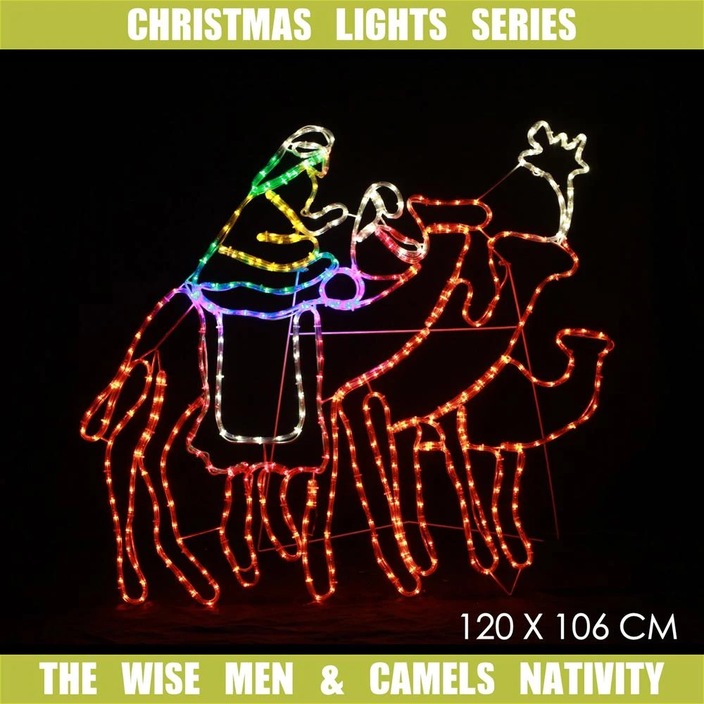 Christmas LED Motif The Three Wise Men Camels Indoor Outdoor Display Sign 4 Christmas LED Motif The Three Wise Men Camels Indoor Outdoor Display Sign - Image 2