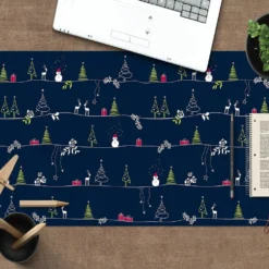 3D Christmas Illustration Pattern 028 Non-slip Office Desk Mouse Mat Large Keyboard Pad Game