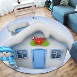 3D Snow House Snowman 65235 Christmas Round Non Slip Rug Mat Room Mat Quality Elegant Photo Carpet X 7 3D Snow House Snowman 65235 Christmas Round Non Slip Rug Mat Room Mat Quality Elegant Photo Carpet X -Amscan Sales Store 4dc10b59b3722c7c33d91ff865890e53