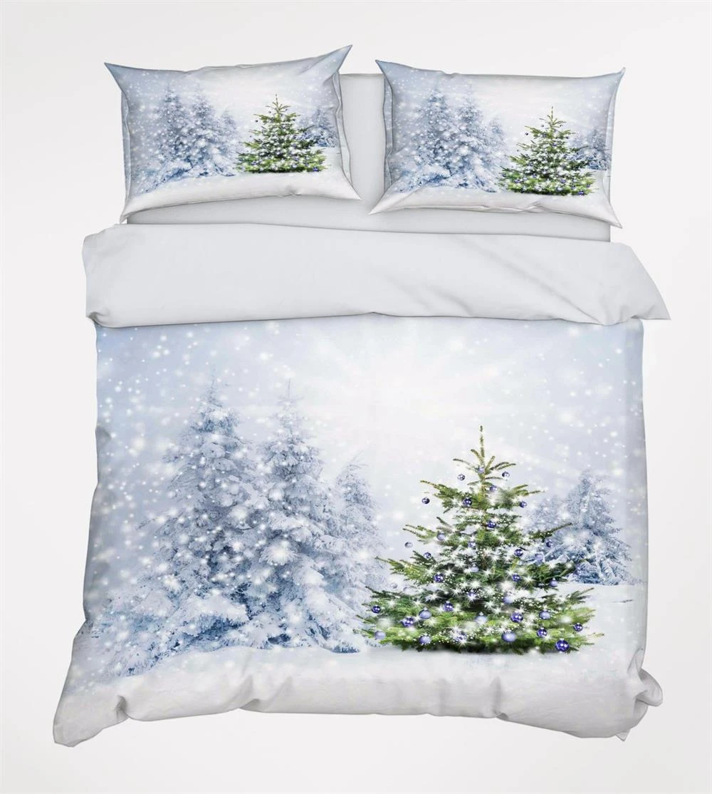 3D Snow Field Christmas Tree 351 Bed Pillowcases Quilt Cover Set Bedding Set Pillowcases Duvet Cover 4 3D Snow Field Christmas Tree 351 Bed Pillowcases Quilt Cover Set Bedding Set Pillowcases Duvet Cover - Image 2