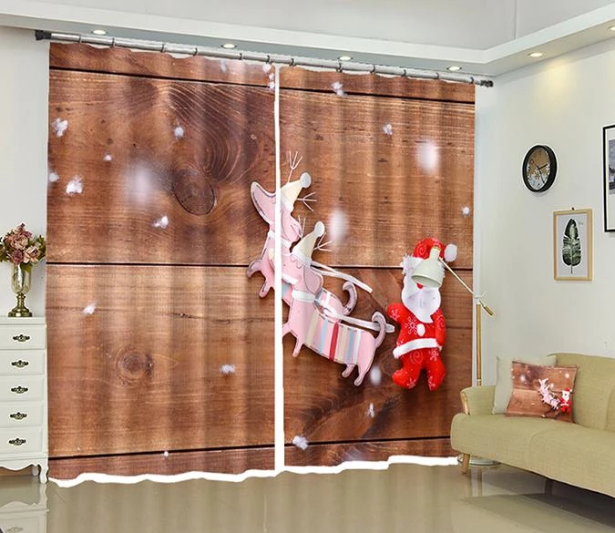 3D Little Old Man Christmas 29 Blockout Photo Curtain Printing Curtains Drapes Fabric Window 3 3D Little Old Man Christmas 29 Blockout Photo Curtain Printing Curtains Drapes Fabric Window