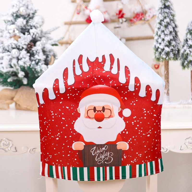 Christmas Family Holiday Party Decorations Chair Cover Protector Seat Slipcovers,Santa 3 Christmas Family Holiday Party Decorations Chair Cover Protector Seat Slipcovers,Santa