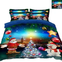 3D Christmas Magic Ball 52 Bed Pillowcases Quilt Cover Set Bedding Set Pillowcases Duvet Cover KING