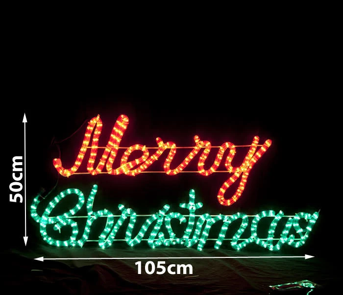 LED Animated Merry Christmas Motif Rope Light 4 LED Animated Merry Christmas Motif Rope Light - Image 2