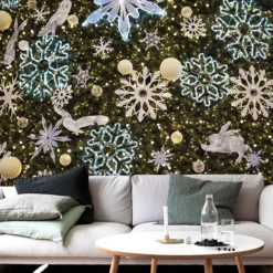 3D Christmas Snowflake 112 Wallpaper Mural Wall Mural Wall Murals Removable Wallpaper Self-adhesive