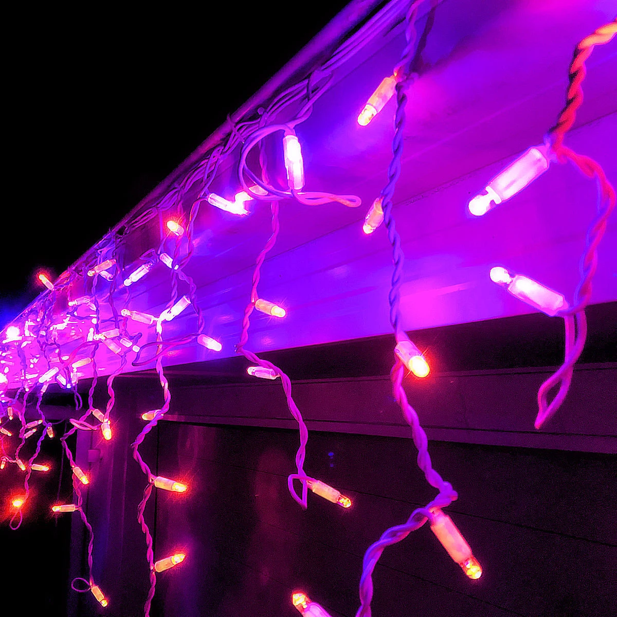 Christmas Complete Icicle Lights PURPLE/ORANGE 4.8m - Purple/Orange 7 Christmas Complete Icicle Lights PURPLE/ORANGE 4.8m - Purple/Orange - Image 5