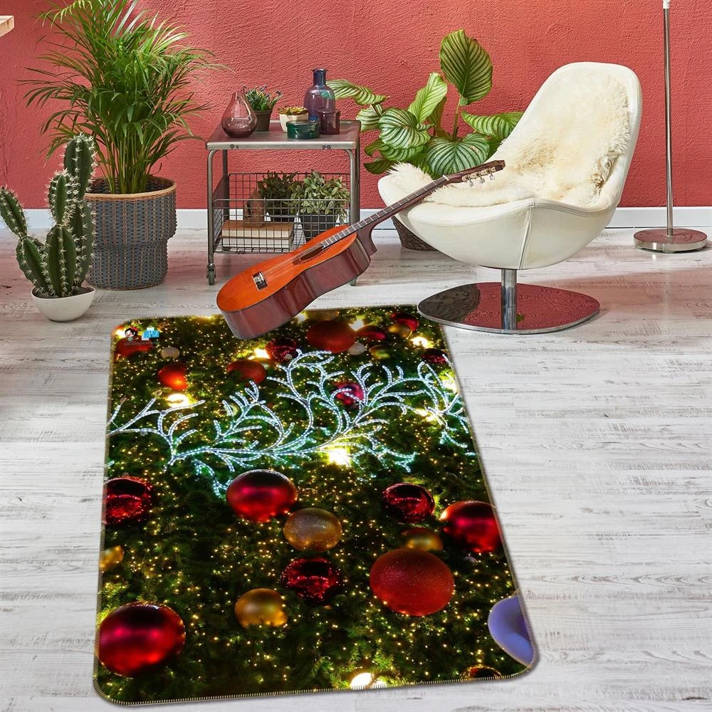 3D Branches Red Ball 55043 Christmas Non Slip Rug Mat Room Mat Quality Elegant Photo Carpet Xmas 3 3D Branches Red Ball 55043 Christmas Non Slip Rug Mat Room Mat Quality Elegant Photo Carpet Xmas