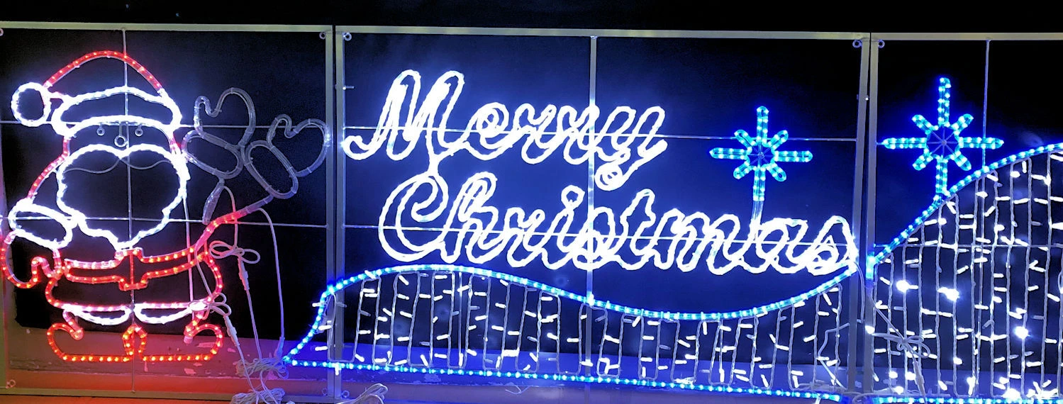 Merry Christmas Santa Rope Light Motif 3.25m Animated - Red, Blue, White 9 Merry Christmas Santa Rope Light Motif 3.25m Animated - Red, Blue, White - Image 7