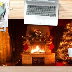 3D Tree Fireplace Light 51247 Christmas Non-slip Office Desk Mouse Mat Large Keyboard Pad Game Xmas -Amscan Sales Store 5c48a4dfc5e1d2182010883743c24677
