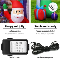 Jingle Jollys Christmas Inflatable Rainbow Archway Santa 3M Outdoor Decorations 10 Jingle Jollys Christmas Inflatable Rainbow Archway Santa 3M Outdoor Decorations -Amscan Sales Store 5da0899bf83f6dfb2678ec378edb71ea