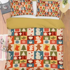 3D Christmas Plaid Pattern 31 Bed Pillowcases Quilt Cover Set Bedding Set Pillowcases Duvet Cover KI