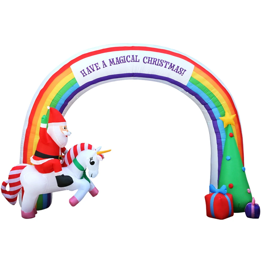 Jingle Jollys Christmas Inflatable Rainbow Archway Santa 3M Outdoor Decorations 5 Jingle Jollys Christmas Inflatable Rainbow Archway Santa 3M Outdoor Decorations - Image 3