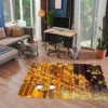 3D String Lights Building 54255 Christmas Non Slip Rug Mat Room Mat Quality Elegant Photo Carpet Xma