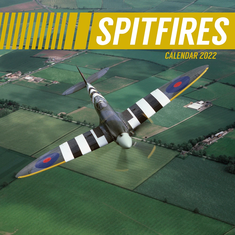 Spitfires - 2022 Premium Square Wall Calendar 16 Months New Year Christmas Gift 3 Spitfires - 2022 Premium Square Wall Calendar 16 Months New Year Christmas Gift