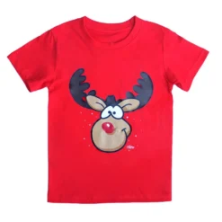 New Funny Adult Xmas Christmas T Shirt Tee Mens Womens 100% Cotton Jolly Ugly - Reindeer (Red)