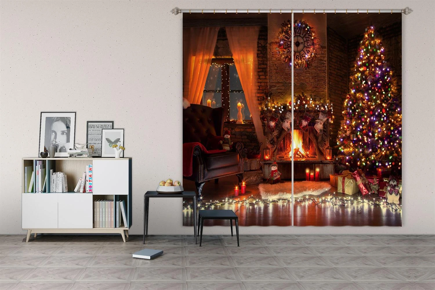 3D Tree Colored Lights 52096 Christmas Blockout Photo Curtain Printing Curtains Drapes Fabric Window 3 3D Tree Colored Lights 52096 Christmas Blockout Photo Curtain Printing Curtains Drapes Fabric Window