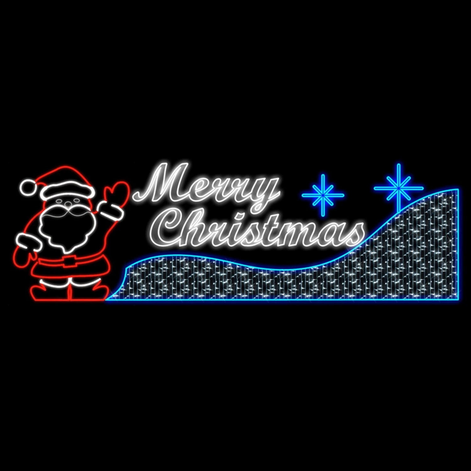 Merry Christmas Santa Rope Light Motif 3.25m Animated - Red, Blue, White 10 Merry Christmas Santa Rope Light Motif 3.25m Animated - Red, Blue, White - Image 8