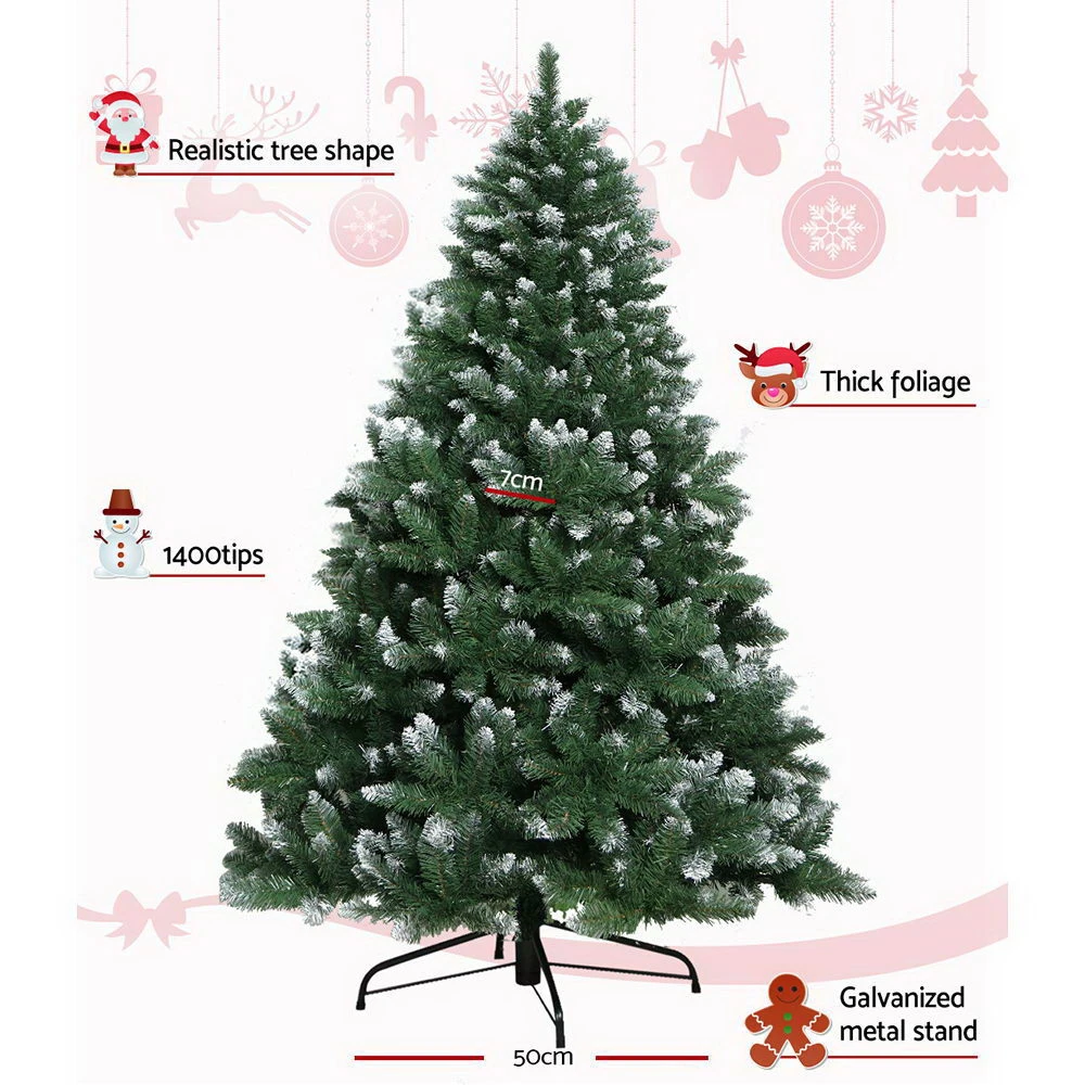 Jingle Jollys 2.4M 8FT Christmas Tree Xmas Decorations Snow Home Decor 1400 Tips 5 Jingle Jollys 2.4M 8FT Christmas Tree Xmas Decorations Snow Home Decor 1400 Tips - Image 3