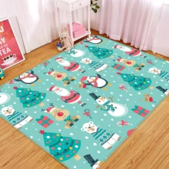 3D Snowman Tree Santa 54260 Christmas Non Slip Rug Mat Room Mat Quality Elegant Photo Carpet Xmas -Amscan Sales Store 6834815a079f643a40ceeb04f1238217