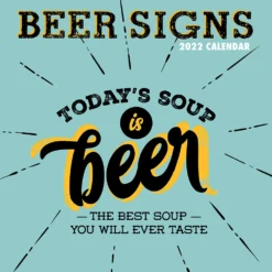 Beer Signs - 2022 Premium Square Wall Calendar 16 Months New Year Christmas Gift