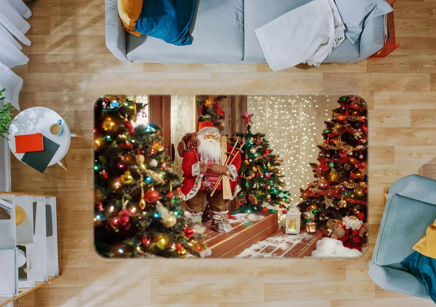 3D Tree Santa Claus 54245 Christmas Non Slip Rug Mat Room Mat Quality Elegant Photo Carpet Xmas 4 3D Tree Santa Claus 54245 Christmas Non Slip Rug Mat Room Mat Quality Elegant Photo Carpet Xmas - Image 2