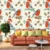 3D Bird Christmas Hat 129 Wallpaper Mural Wall Mural Wall Murals Removable Wallpaper Woven Paper (ne