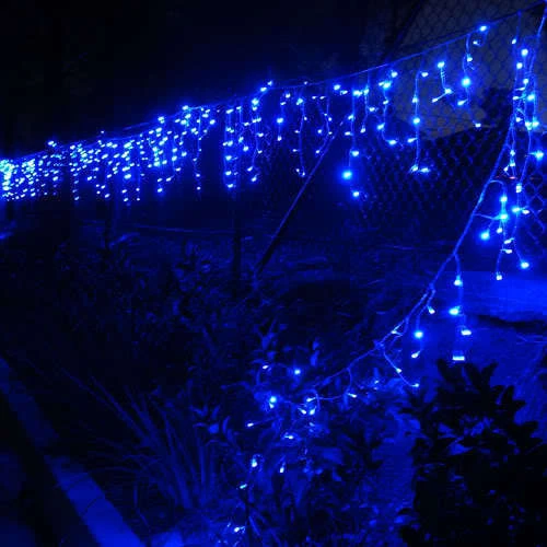 700 LED Icicle Christmas Rope Light With Memory Blue 49m 3 700 LED Icicle Christmas Rope Light With Memory Blue 49m