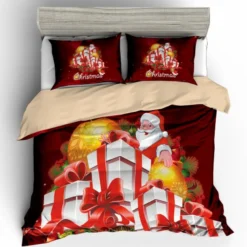 3D Pile Of Christmas Gifts 6015 Bed Pillowcases Quilt Cover Set Bedding Set Pillowcases Duvet Cover