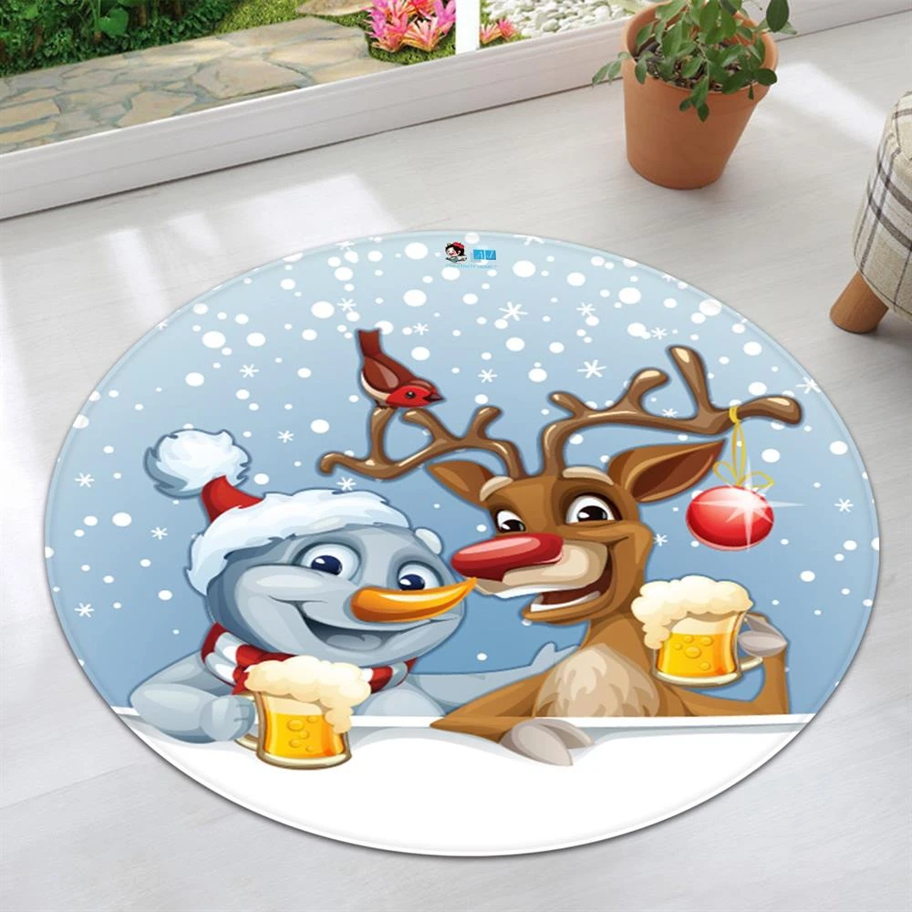 3D Snowman Deer Beer 66011 Christmas Round Non Slip Rug Mat Room Mat Quality Elegant Photo Carpet Xm 3 3D Snowman Deer Beer 66011 Christmas Round Non Slip Rug Mat Room Mat Quality Elegant Photo Carpet Xm