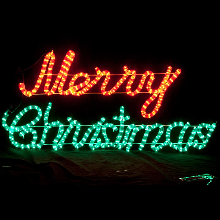 LED Animated Merry Christmas Motif Rope Light 3 LED Animated Merry Christmas Motif Rope Light
